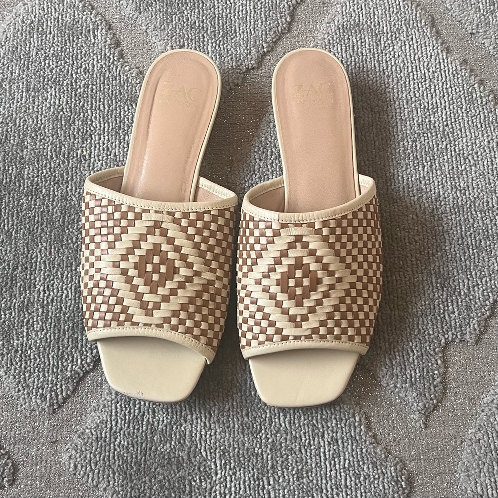 ZAC ZAC POSEN Linda Ivory Weave Sandals - Picture 2 of 7